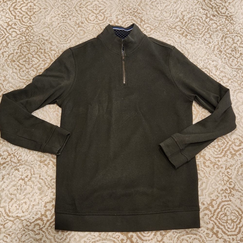 Ted Baker Green Half Zip Sweater Mens size 3 Medium